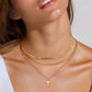 18K Gold-Plated Three-Layered Cross Necklace