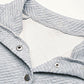 Perfee Half Buttoned Collared Neck Sweatshirt with Pocket