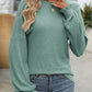 Mandy Ribbed Round Neck Long Sleeve T-Shirt