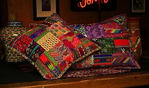 King-size Mixed Huipile Guatemalan Patchwork Quilt Sets