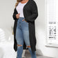 Plus Size Open Front Long Sleeve Cardigan