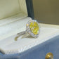 2 Carat Moissanite 925 Sterling Silver Teardrop Shape Ring