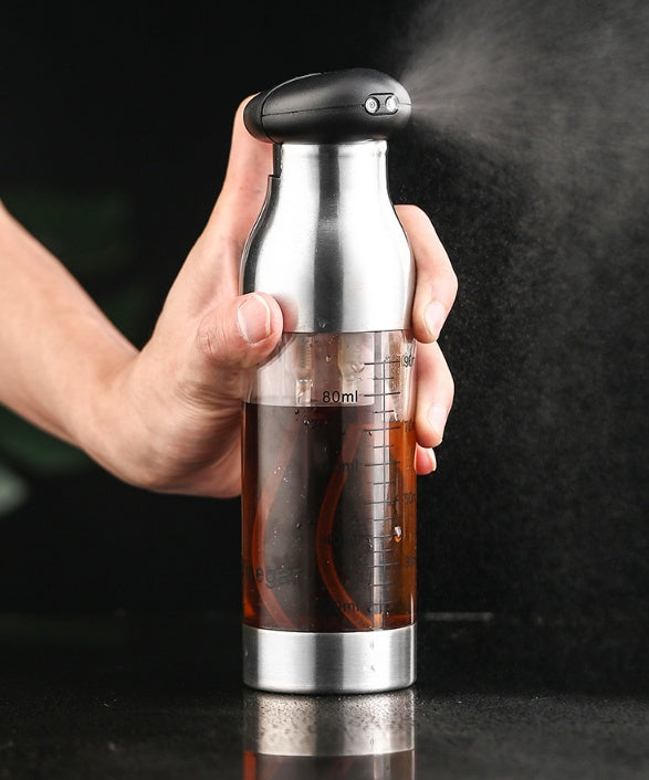 Stainless Steel Double-Layer Oil Spray Bottle | 90ml Capacity