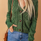 Woven Right Mixed Knit Button Down Cardigan with Pockets