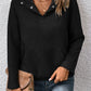 Perfee Half Buttoned Collared Neck Sweatshirt with Pocket