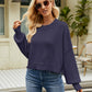 Round Neck Lantern Sleeve Sweater