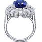 5 Carat Lab-Grown Sapphire Flower Shape Ring