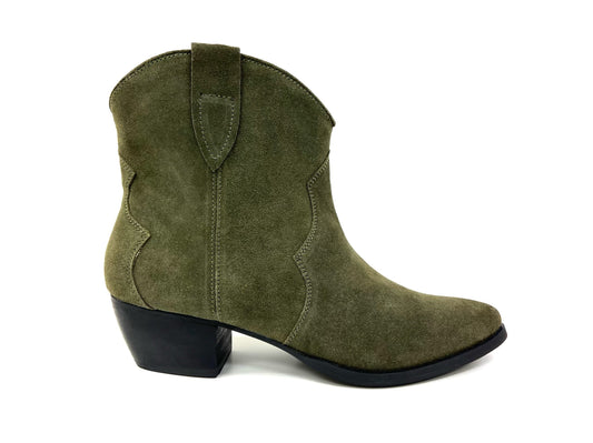 Chili Olive Short Western Bootie