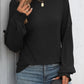 Mandy Ribbed Round Neck Long Sleeve T-Shirt