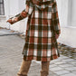 Devine Plaid Long Sleeve Hooded Coat