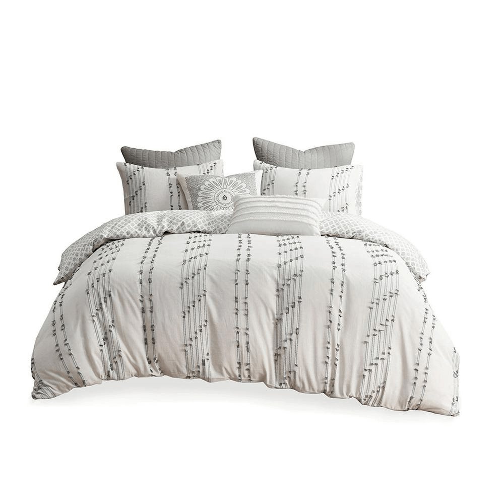 3-Piece Cotton Jacquard Comforter Set -  Kara