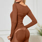 Basic Bae Built-In Shapewear Square Neck Long Sleeve Maxi Dress