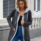 Drawstring Long Sleeve Hooded Jacket