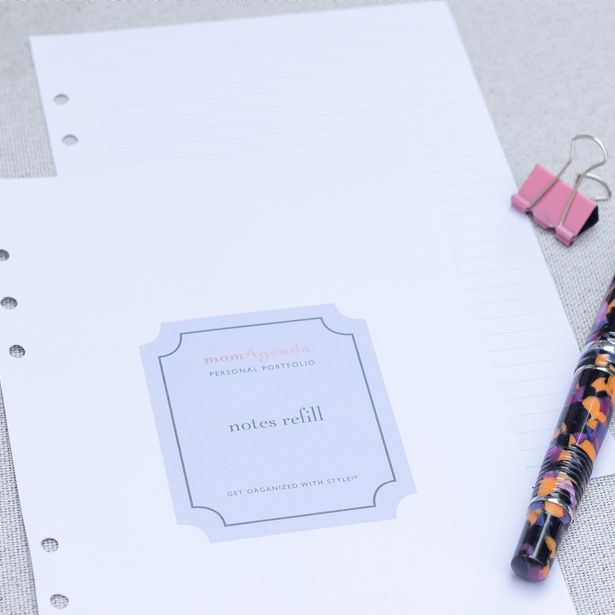 NEW A5 Personal Portfolio Meal Planning, To Do & Notes Refills