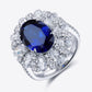 5 Carat Lab-Grown Sapphire Flower Shape Ring