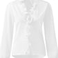 Full Size Ruffled V-Neck Long Sleeve Blouse