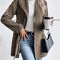 Plaid Collared Neck Long Sleeve Jacket