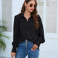 Puff Sleeve Collared Neck Shirt