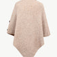 Turtleneck Buttoned Poncho