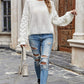 Angel Wings Weekend Style Rib-Knit Dropped Shoulder Sweater