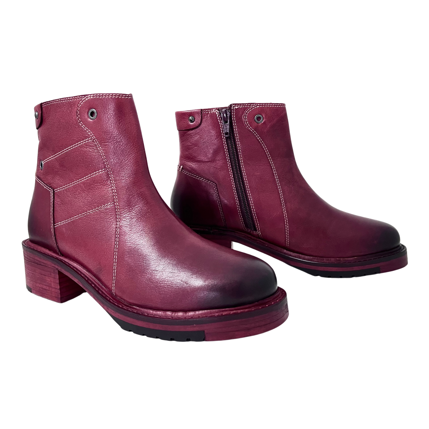 Journey Dip Dyed hand made Wine Boot