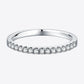 Moissanite Platinum-Plated Half-Eternity Ring