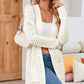 Open Front Dropped Shoulder Cardigan with Pockets