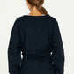 Surplice Long Sleeve Sweatshirt