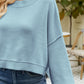 Round Neck Lantern Sleeve Sweater