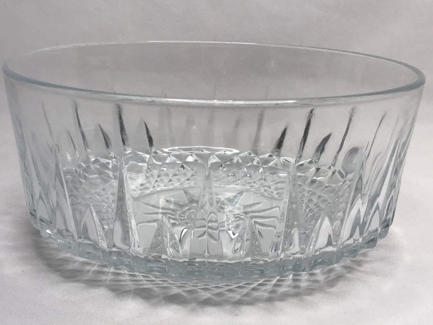 Mid Century Cut Glass Decorative Glass Serving Bowls