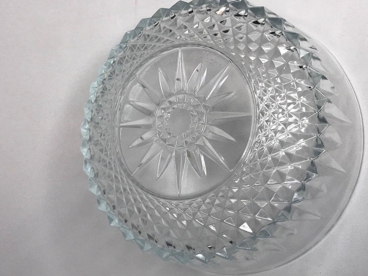 Mid Century Cut Glass Decorative Glass Serving Bowls