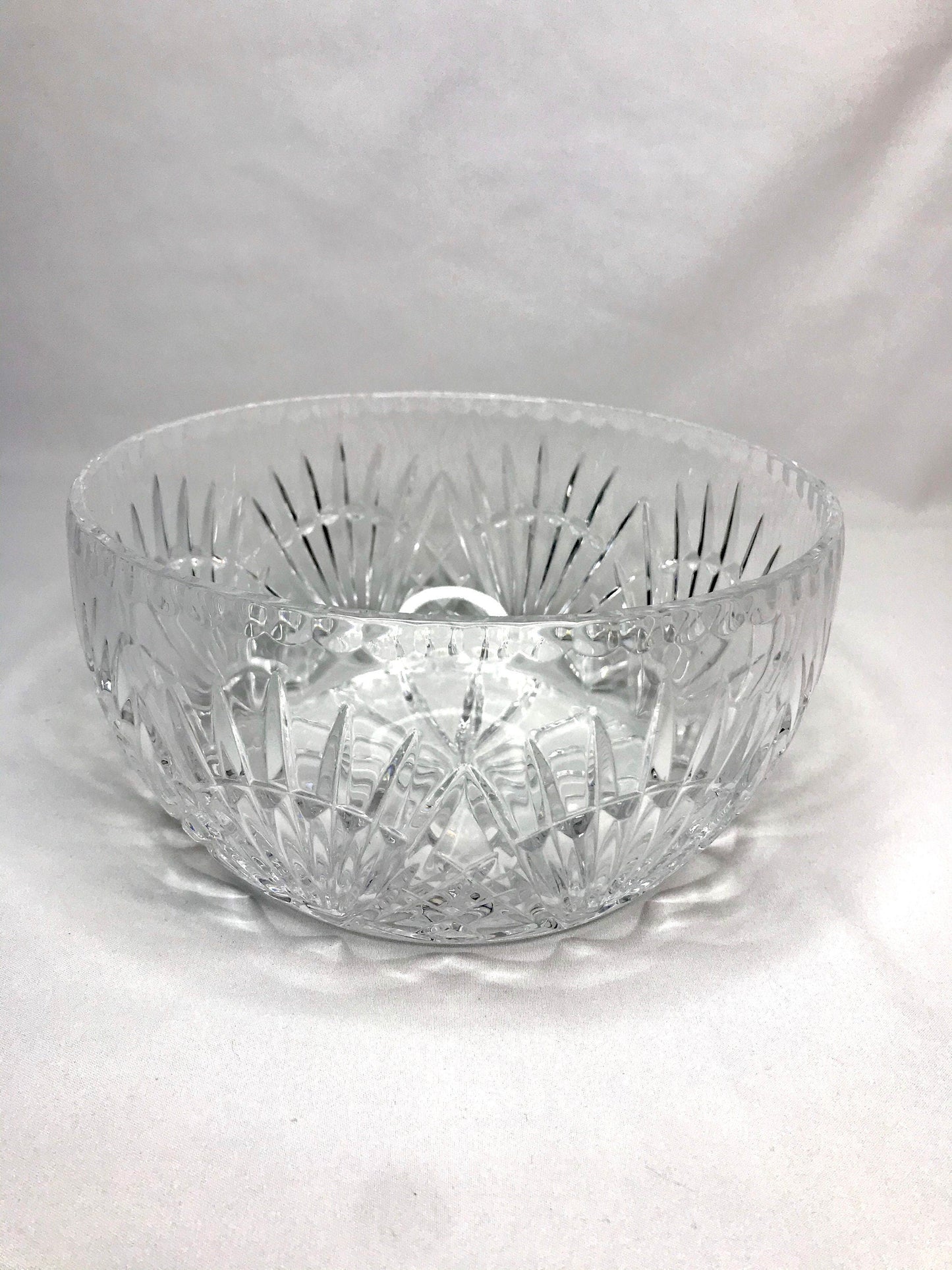 Mid Century Cut Glass Decorative Glass Serving Bowls