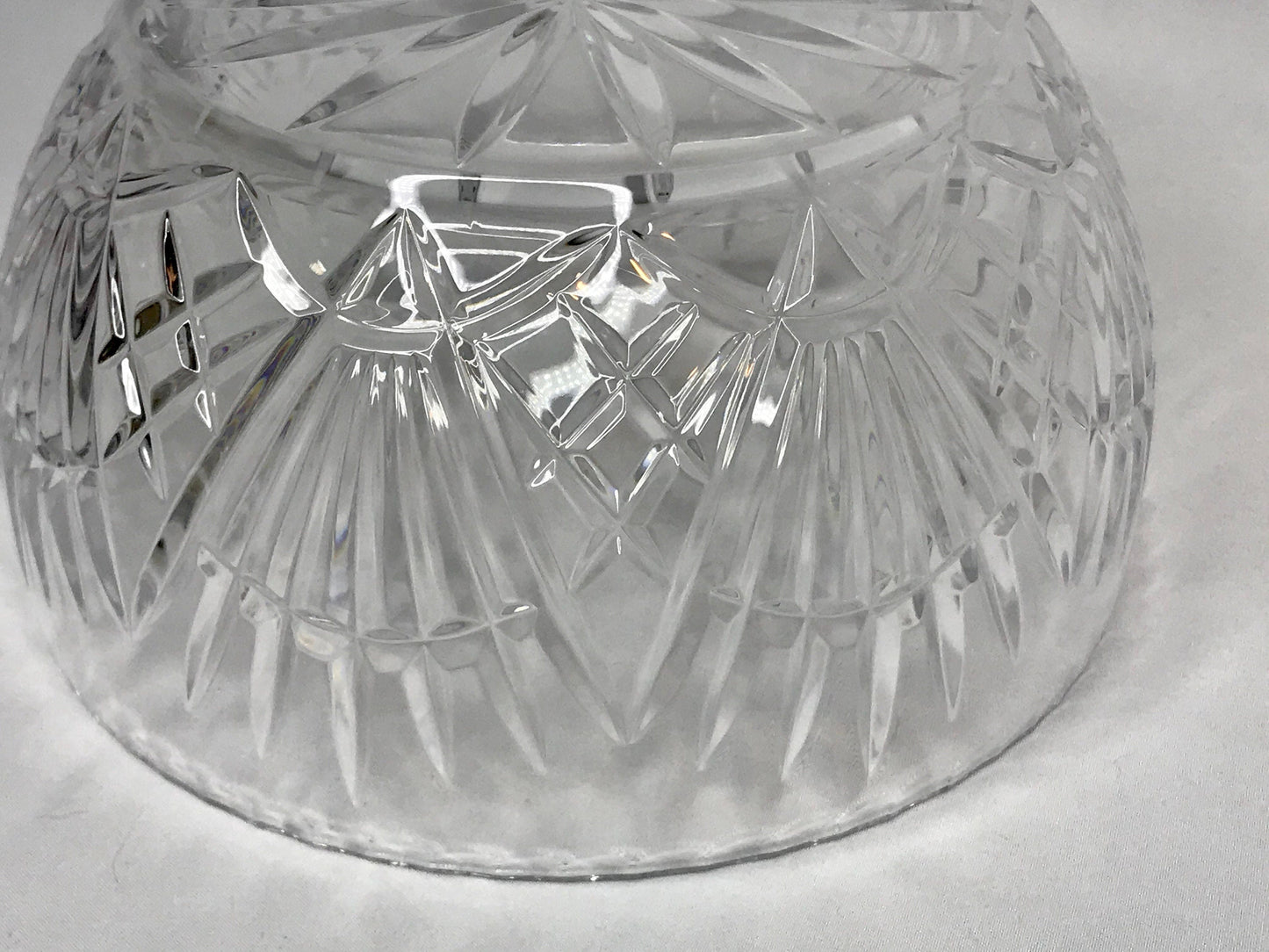 Mid Century Cut Glass Decorative Glass Serving Bowls