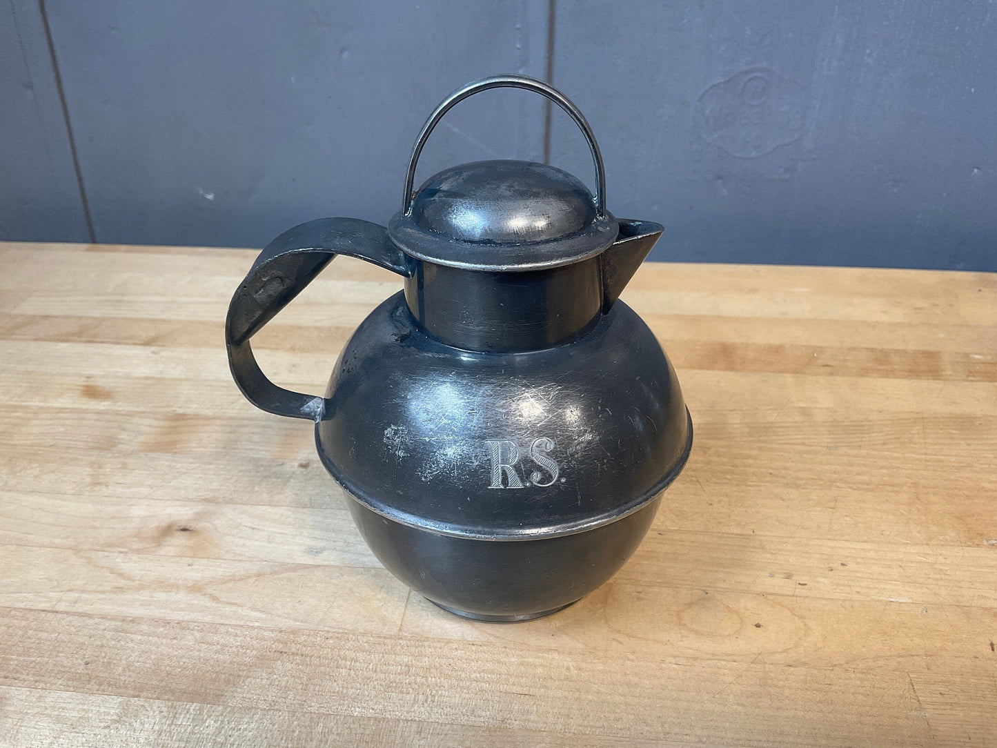 Pewter Teapots and Pitcher