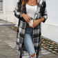 Devine Plaid Long Sleeve Hooded Coat