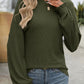 Mandy Ribbed Round Neck Long Sleeve T-Shirt