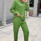 Round Neck Top and Drawstring Pants Lounge Set