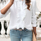 Devine Textured Lace Detail Long Sleeve Shirt