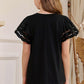 Round Neck Flutter Sleeve T-Shirt