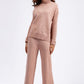 Basic Bae High- Low Turtleneck Long Sleeve Top and Pants Sweater Set