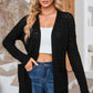 Open Front Dropped Shoulder Cardigan with Pockets