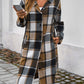 Devine Plaid Long Sleeve Hooded Coat