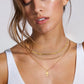 18K Gold-Plated Three-Layered Cross Necklace