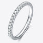 Moissanite Platinum-Plated Half-Eternity Ring