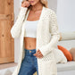 Open Front Dropped Shoulder Cardigan with Pockets