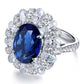 5 Carat Lab-Grown Sapphire Flower Shape Ring