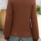 Mandy Ribbed Round Neck Long Sleeve T-Shirt