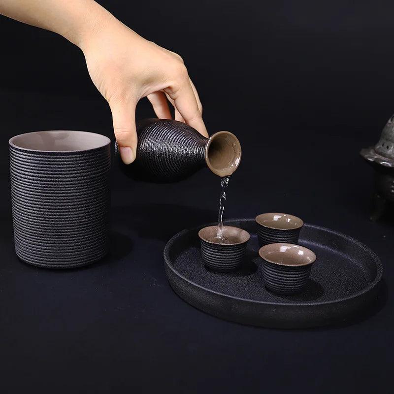 Zen Pour: Minimalist Ceramic Sake Set