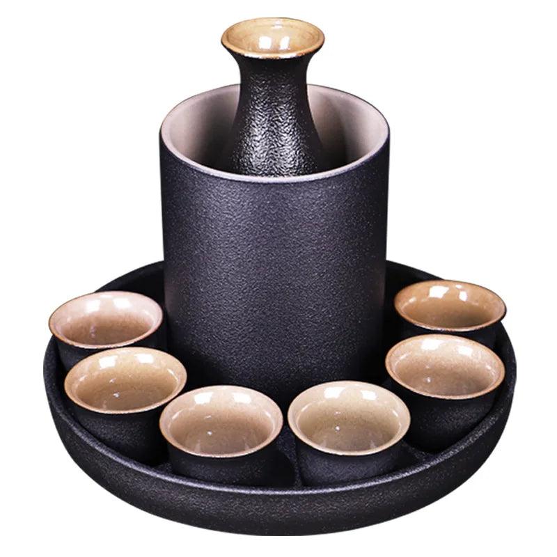 Zen Pour: Minimalist Ceramic Sake Set