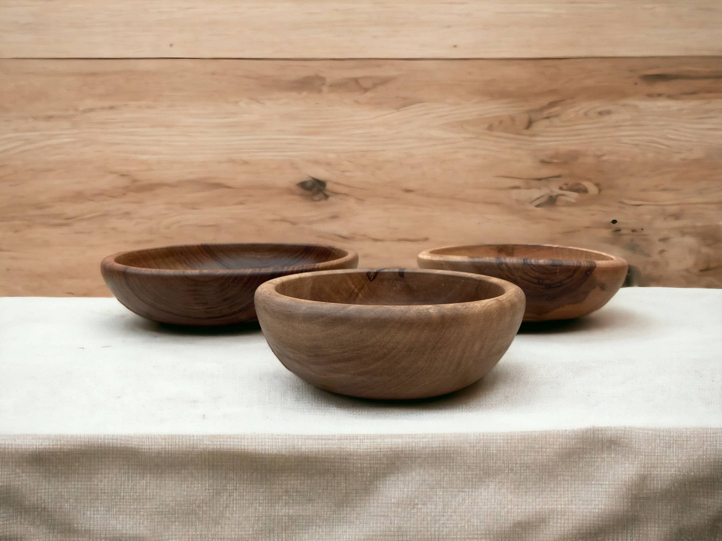 Set Of 3  Handmade Moroccan Walnut Wood Bowl, Walnut Bowl, Salad Bowl, Serving Bowl, Walnut Bowl Made From Ethically Sourced Wood